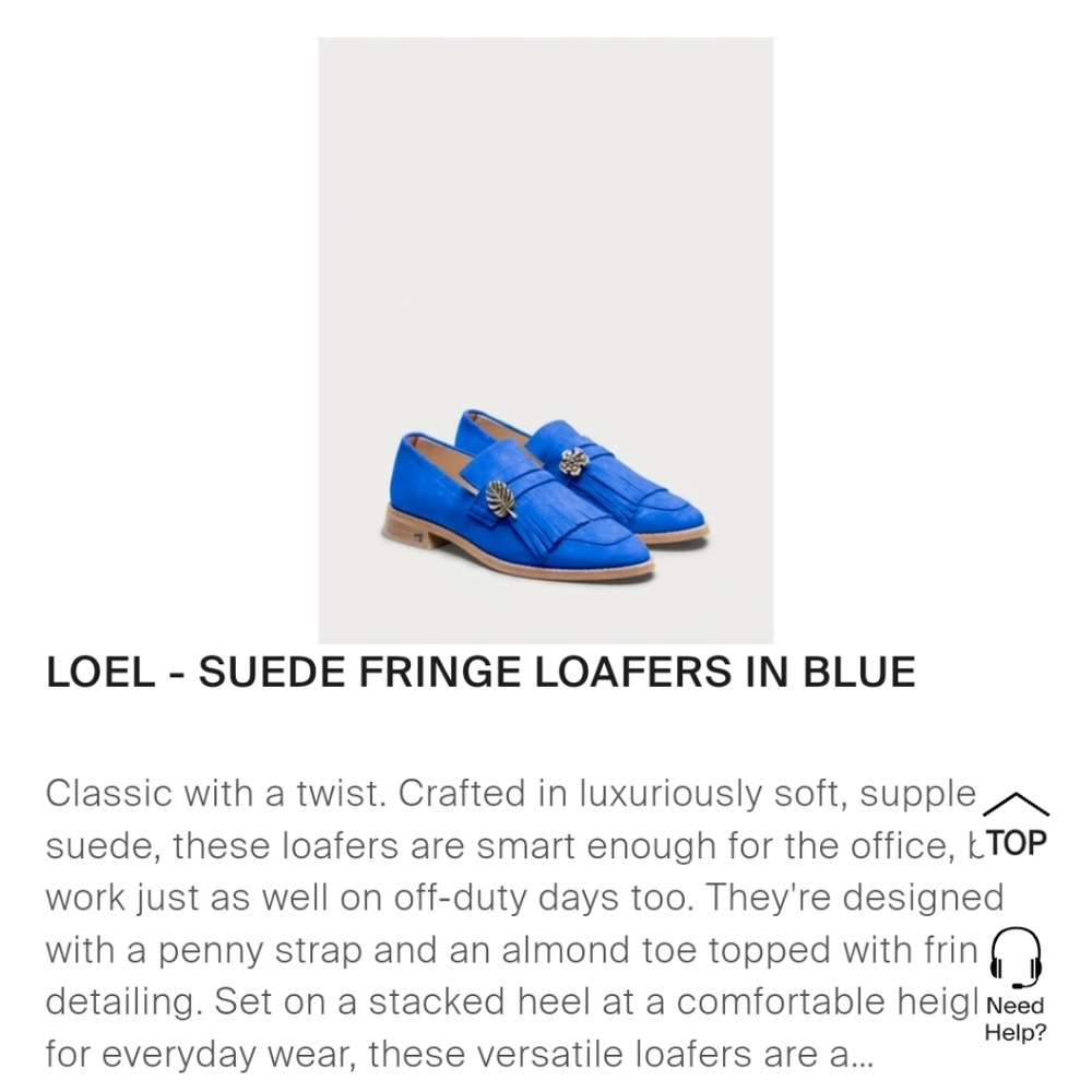 🆕️ Scotch & Soda LOEL Fringe Blue Suede Loafers Flats Leafs Shoes EU 37 - Picture 11 of 13